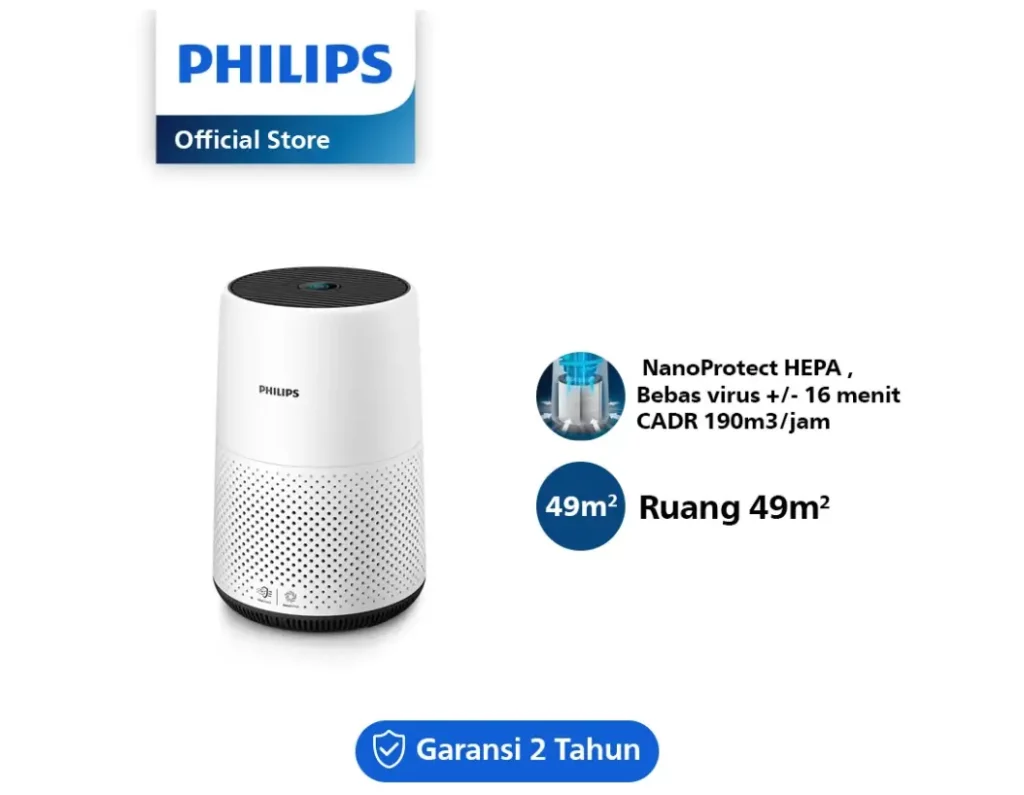 3 Rekomendasi Air Purifier 1 Jutaan 23 , air purifier Philips Air Purifier, 800 Series, NanoProtect HEPA filter
