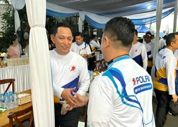 Aditya Yusma bersama Kapolri dan PJU Mabes Polri meriahkan CFD dalam rangkaian HUT Bhayangkara ke-79. (Dok. Istimewa)