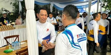 Aditya Yusma bersama Kapolri dan PJU Mabes Polri meriahkan CFD dalam rangkaian HUT Bhayangkara ke-79. (Dok. Istimewa)