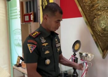 Komandan Batalyon Kavaleri 6Naga Karimata, Letkol Kav Yudhi Agus Setiyanto, S.Sos raih Juara I Lomba Karya Cipta Teknologi dan Karya Tulis Ilmiah TNI Angkatan Darat Tahun 2025. (Dok. Istimewa)
