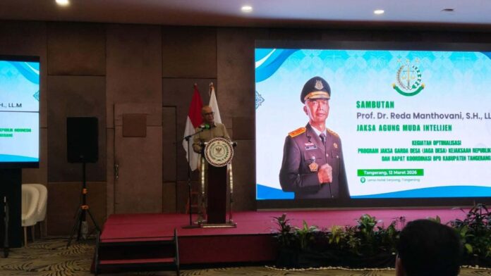 Kejaksaan Republik Indonesia saat selenggarakan kegiatan Optimalisasi Program Jaga Desa pada Jumat 13 Maret 2026 di Tangerang. (Dok. Istimewa)